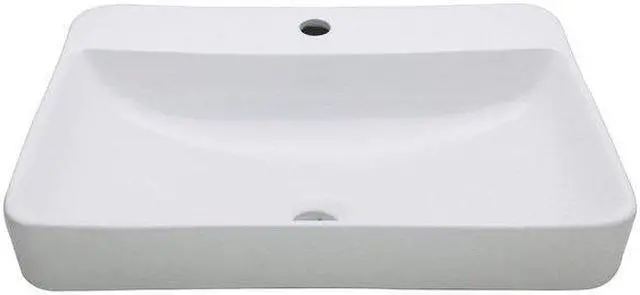 Alt view image 2 of 6 - FAUCETURE EV2318 EV2318 Century 23" Rectangular Ceramic Drop-In Bathroom Sink,