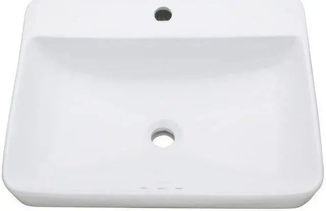Alt view image 4 of 6 - FAUCETURE EV2318 EV2318 Century 23" Rectangular Ceramic Drop-In Bathroom Sink,