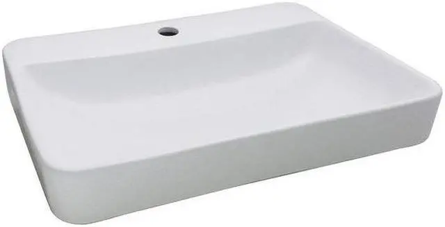 Alt view image 5 of 6 - FAUCETURE EV2318 EV2318 Century 23" Rectangular Ceramic Drop-In Bathroom Sink,