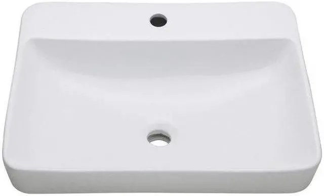 Alt view image 6 of 6 - FAUCETURE EV2318 EV2318 Century 23" Rectangular Ceramic Drop-In Bathroom Sink,