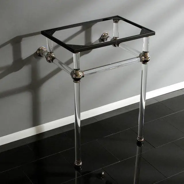 Alt view image 4 of 6 - Fauceture VAH282033PN Console Basin Holder with Acrylic Pedestal, Polished Nickel