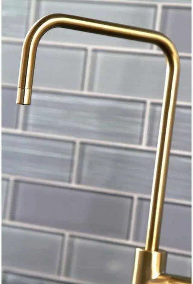 Alt view image 5 of 11 - Kingston Brass KS6197NKL Nustudio Modern Single-Handle Cold Water Filtration Faucet, Brushed Brass
