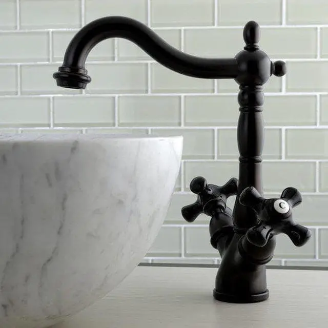 Alt view image 4 of 4 - KINGSTON BRASS KS1495PKX KS1495PKX Duchess 2-Handle Vessel Sink Faucet, Oil