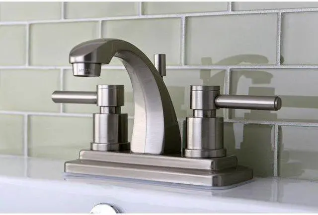 Alt view image 5 of 5 - Kingston Brass KS4648DL Two Handle 4 in. Centerset Lavatory Faucet with Brass Pop-up