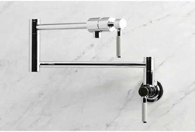 Alt view image 5 of 6 - KINGSTON BRASS KS4101DKL KS4101DKL Kaiser Wall Mount Pot Filler, Polished Chrome