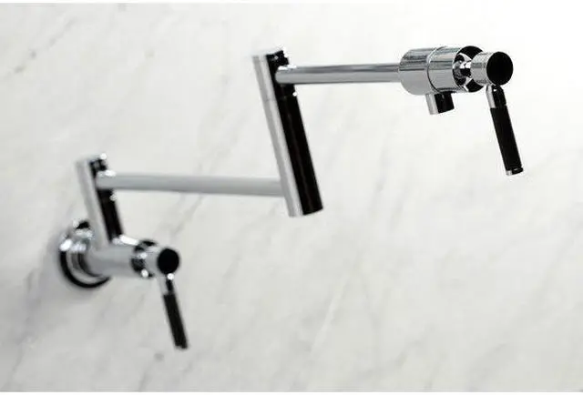 Alt view image 6 of 6 - KINGSTON BRASS KS4101DKL KS4101DKL Kaiser Wall Mount Pot Filler, Polished Chrome