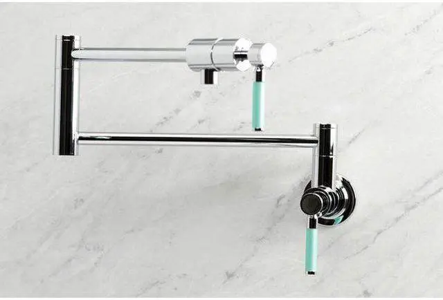 Alt view image 4 of 6 - KINGSTON BRASS KS4101DKL KS4101DKL Kaiser Wall Mount Pot Filler, Polished Chrome