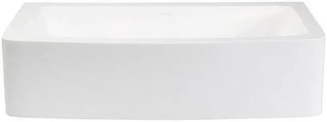 Alt view image 4 of 7 - Gourmetier GKFA36229 Solid Surface 36" x 22" Farmhouse Single Bowl Kitchen Sink, Matte White