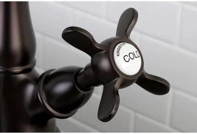 Alt view image 6 of 12 - Kingston Brass KS1235BEXBS Mono Deck Mount Kitchen Faucet with Classic Lever Handle & Brass Sprayer, Oil Rubbed Bronze
