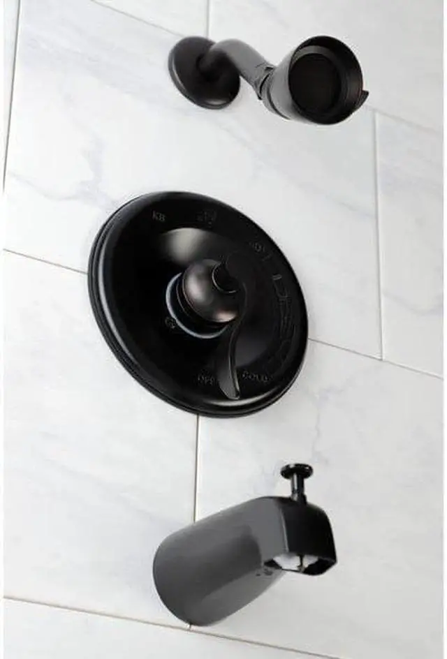 Alt view image 5 of 12 - Kingston Brass KB8635DFL Tub and Shower Faucet, Oil Rubbed Bronze