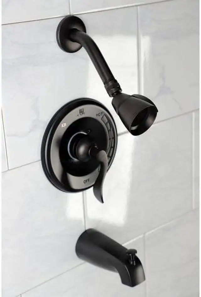 Alt view image 7 of 12 - Kingston Brass KB8635DFL Tub and Shower Faucet, Oil Rubbed Bronze