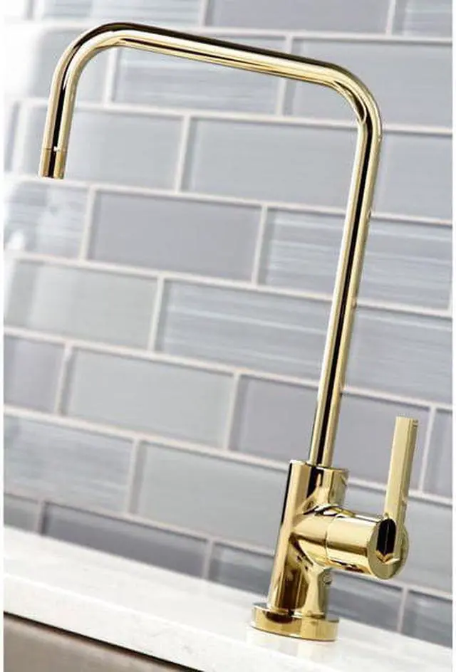 Alt view image 3 of 11 - Kingston Brass KS6192CTL Continental Single-Handle Water Filtration Faucet, Polished Brass