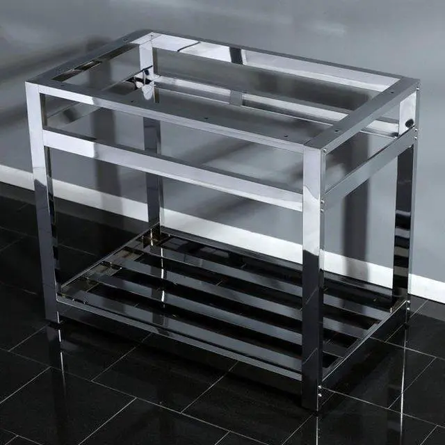 Alt view image 3 of 4 - Fauceture VSP3722A1 37-Inch x 22-Inch Console Sink Base, Polished Chrome