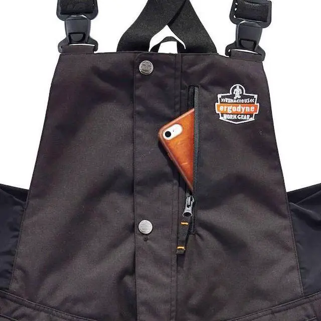 Alt view image 2 of 3 - N-FERNO 6471 Thermal Bib Overalls,Black,Medium, Nylon, 37" Waist, Black, M
