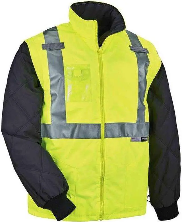 Alt view image 2 of 2 - ERGODYNE 8287 3-in-1 Jacket/Vest, 300D Oxford Polyester, Class 2 Type R, Hi-Viz
