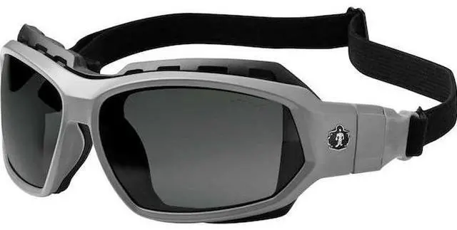 Alt view image 8 of 9 - Ergodyne 56133 Skullerz Loki Safety Glass/Goggle, Matte Gray Frame/Smoke Lns, Af,Nylon/Polycarb