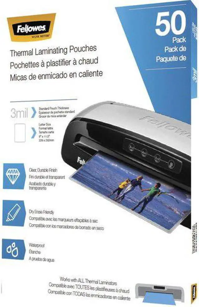 Alt view image 18 of 20 - FEL5744301 Fellowes Thermal Laminating Pouches, Letter, 3 mil, 50/Pack