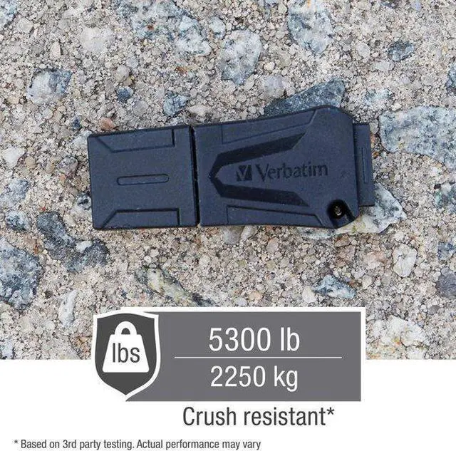 Alt view image 11 of 18 - VERBATIM AMERICA, LLC 16GB TOUGHMAX USB FLASH DRIVE 70000