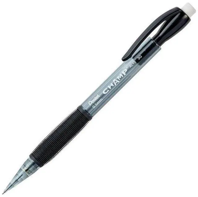 Alt view image 16 of 20 - Pentel AL15ASW2 Champ Mechanical Pencil, 0.5mm, 24/PK, Black