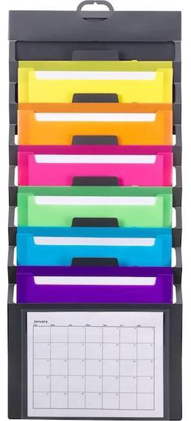 Alt view image 17 of 20 - Smead Organizer,Wall,6pckt,Gy 92060