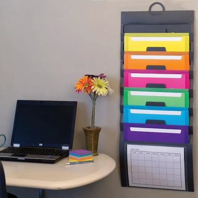 Alt view image 15 of 20 - Smead Organizer,Wall,6pckt,Gy 92060