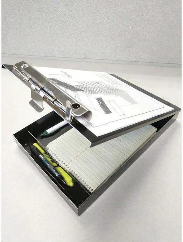 Alt view image 7 of 12 - Saunders Storage Clipboard 1-1/2" Storage 9"Wx14-1/4"Lx2-3/4"H BK 11018