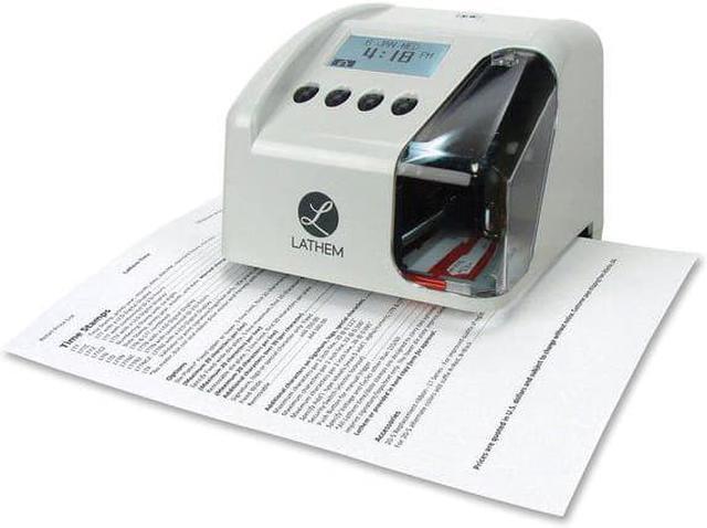Alt view image 12 of 14 - Lathem Time LT5000 Electronic Time And Date Stamp, Electronic, Cool Gray