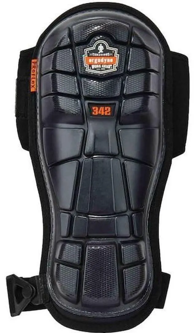 Alt view image 5 of 5 - Ergodyne 18442 ProFlex 342 Injected Gel Knee Pads - Extra Long Cap - Hook and Loop Closure - One Size Fits Most - Black - Pair