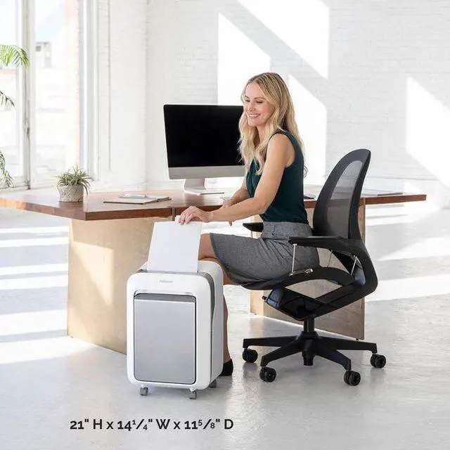 Alt view image 16 of 20 - Fellowes - 5015301 - Fellowes Powershred LX210 Micro-Cut Shredder (White) - Micro Cut - 16 Per Pass - for shredding