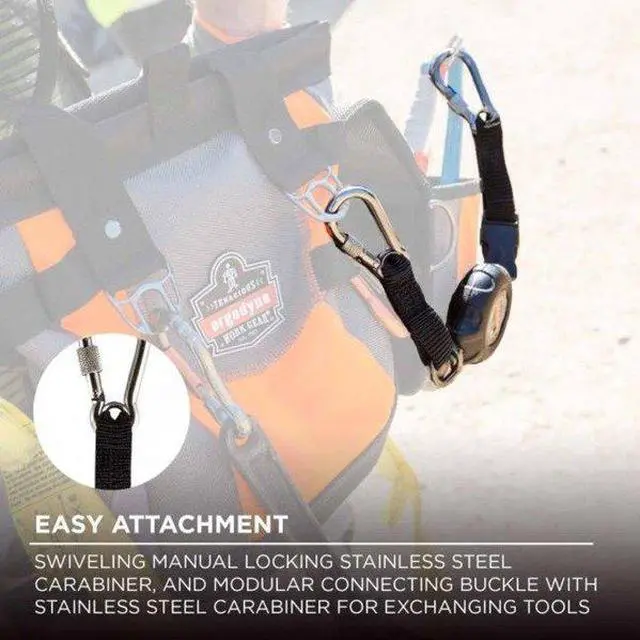 Alt view image 4 of 8 - ERGODYNE 3000 Retractable Tool Lanyard, 1 lb