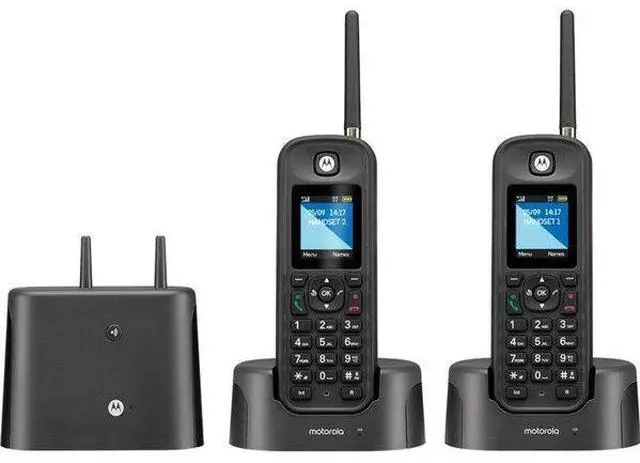 Alt view image 13 of 16 - motorola o211 indoor/outdoor digital cordless phone with answering machine