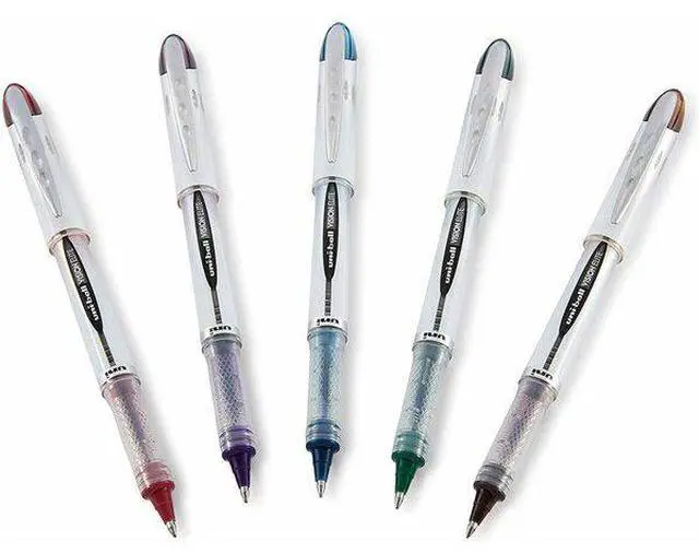 Alt view image 11 of 12 - Uni-Ball 1832404 Vision Elite BLX Series Rollerball Pen, 0.8 mm, Assorted, 5-Pk