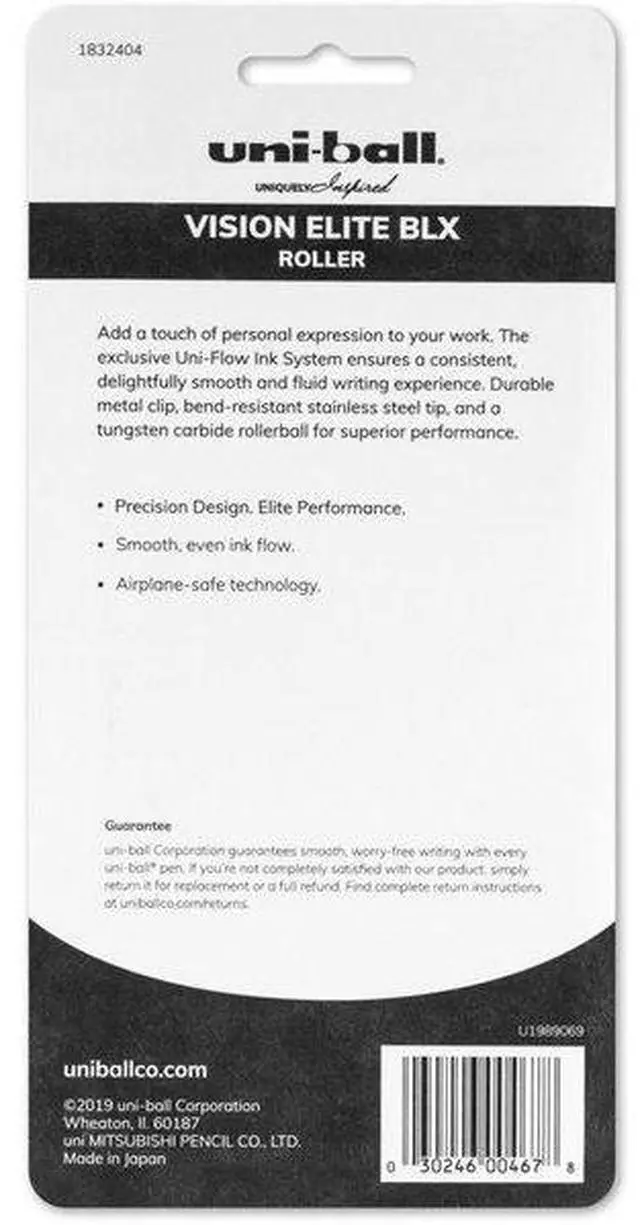 Alt view image 9 of 12 - Uni-Ball 1832404 Vision Elite BLX Series Rollerball Pen, 0.8 mm, Assorted, 5-Pk