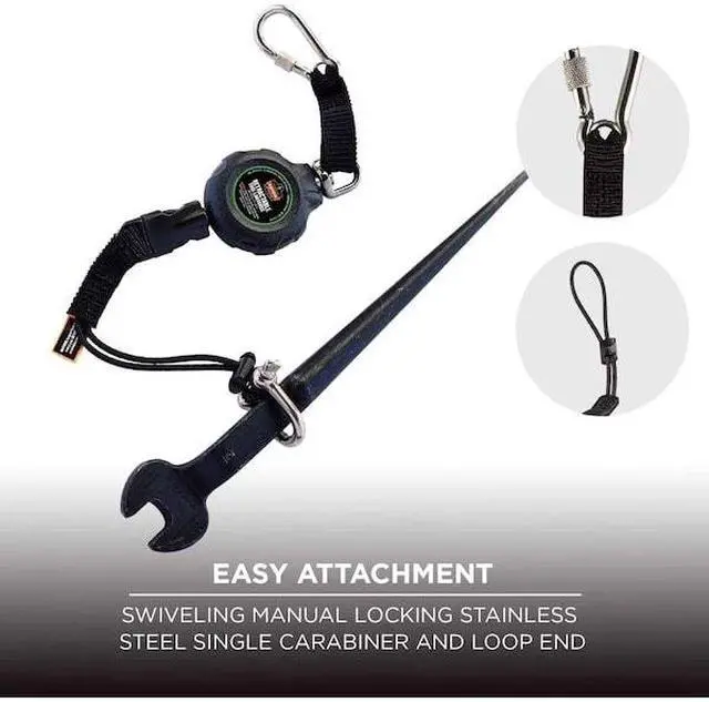 Alt view image 5 of 10 - ERGODYNE 3001 Retractable Tool Lanyard, 2 lb