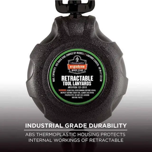 Alt view image 10 of 10 - ERGODYNE 3001 Retractable Tool Lanyard, 2 lb