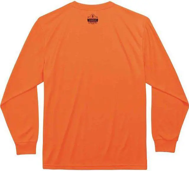 Alt view image 2 of 2 - ERGODYNE 8091 LS T-Shirt,Orange,Non-Certified,2XL, Polyester, Orange, 2XL