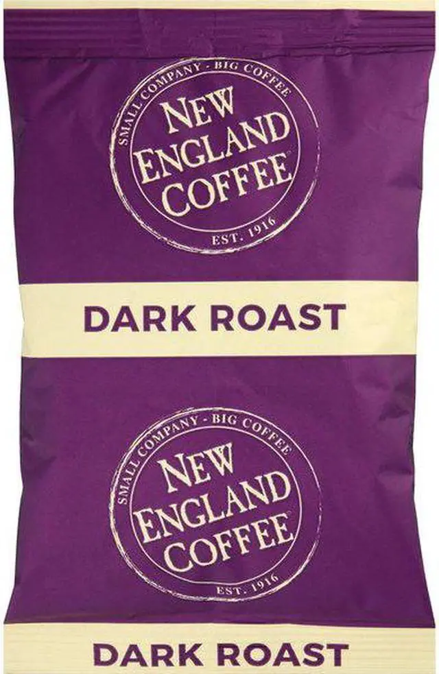 Alt view image 4 of 4 - NEW ENGLAND COFFEE 026190 Coffee Portion Packs, French Roast, 2.50 oz. Pack, 24/Box
