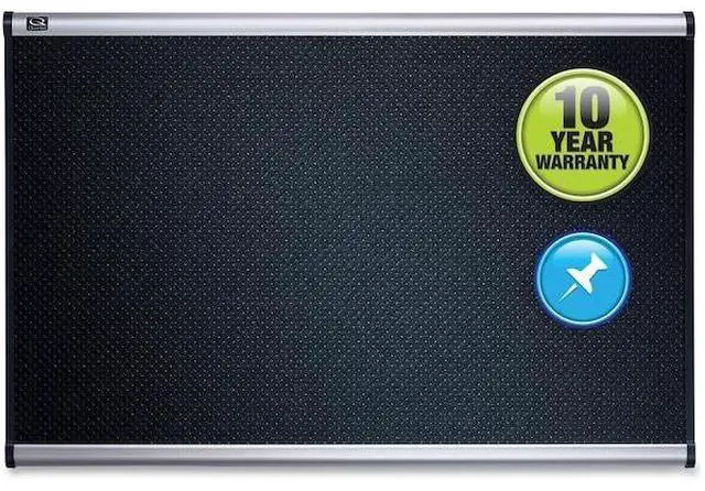 Alt view image 13 of 20 - Quartet Embossed Bulletin Board Hi-Density Foam 48 x 36 Black Aluminum Frame