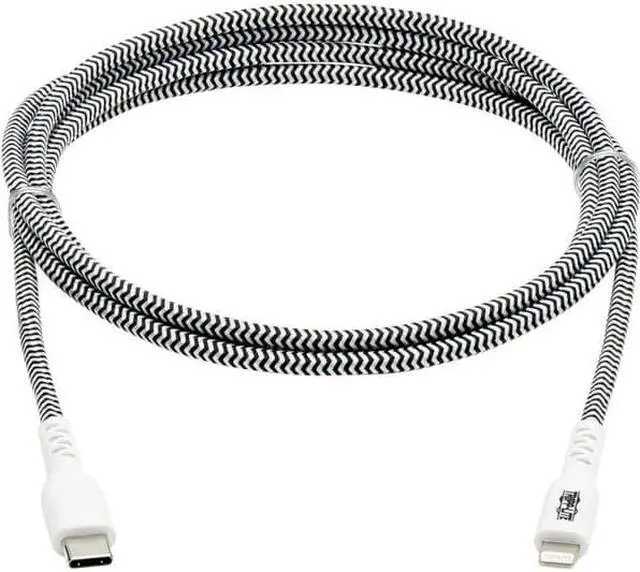 Alt view image 9 of 16 - Tripp Lite M102-006-HD Heavy-Duty USB-C to Lightning Cable M/M 6 ft. M102006HD