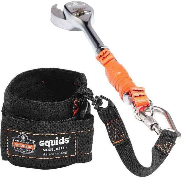 Alt view image 4 of 5 - ERGODYNE 3114 Wrist Tool Lanyard, Carabiner, 8in.L, Black