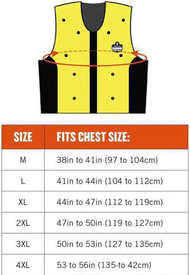 Alt view image 4 of 4 - ERGODYNE 6685 Medium Evaporative Cooling Vest, Lime