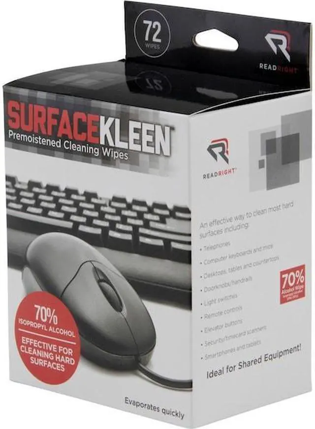 Alt view image 17 of 17 - Read Right Wipes,Surfacekleen, 72/Bx RR15109