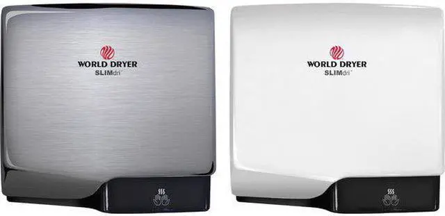 Alt view image 4 of 4 - World Dryer L-973A Slimdri, Stainless Steel Brushed, Surface-Mounted Ada Compliant Hand Dryer