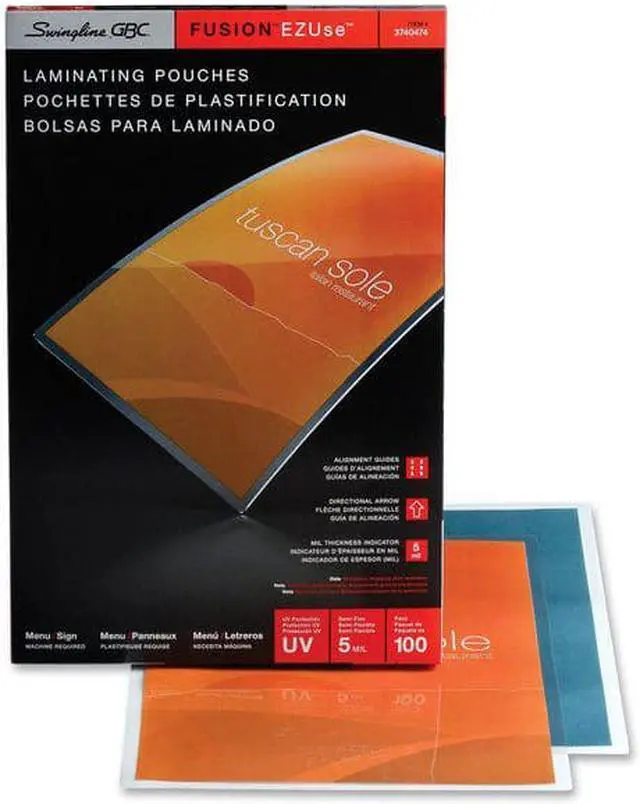 Alt view image 6 of 7 - SWINGLINE GBC 3740474CF Laminating Pouches, 11-1/2x17-1/2In, PK100