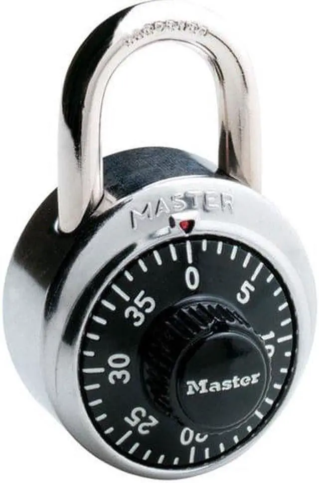 Alt view image 3 of 3 - MASTER LOCK 1502 Combination Padlock, Center, Black/Silver