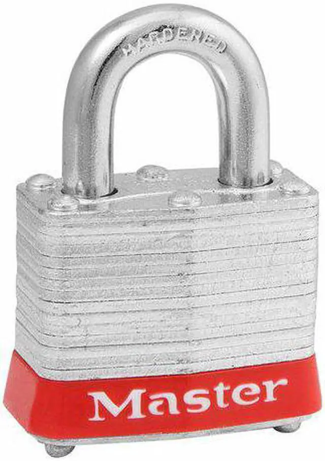 Alt view image 4 of 5 - 4 Pin Tumbler Padlockw/Red Bumpe