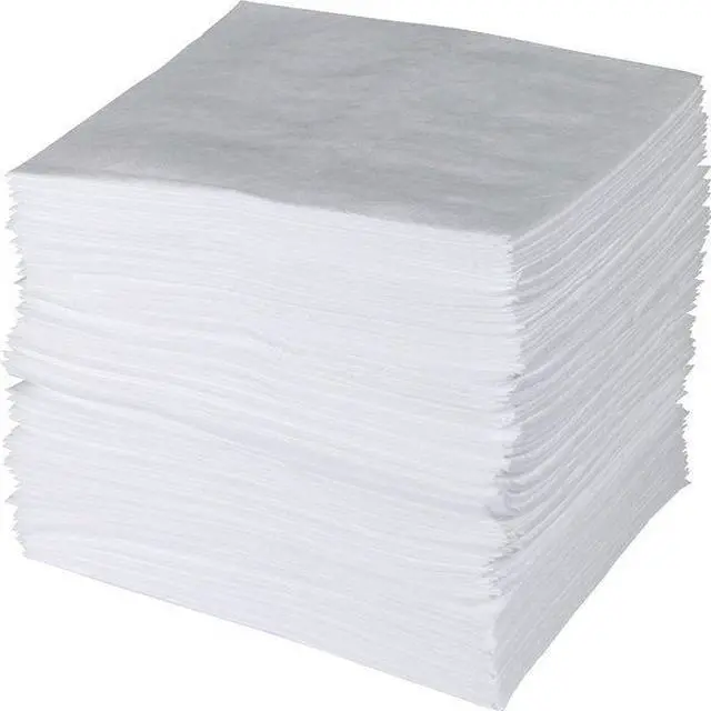 Alt view image 3 of 8 - BRADY ENV100 Sorbent Pad, 33 gal, 15 in x 19 in, Oil, White, 100 PK