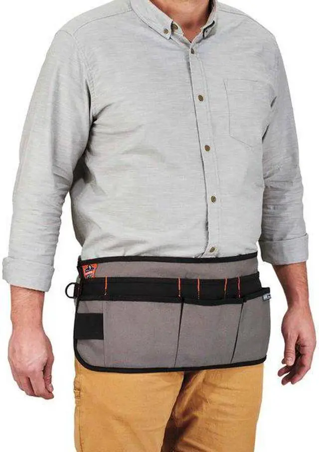 Alt view image 6 of 7 - ERGODYNE 5707 Gray Canvas Waist Apron