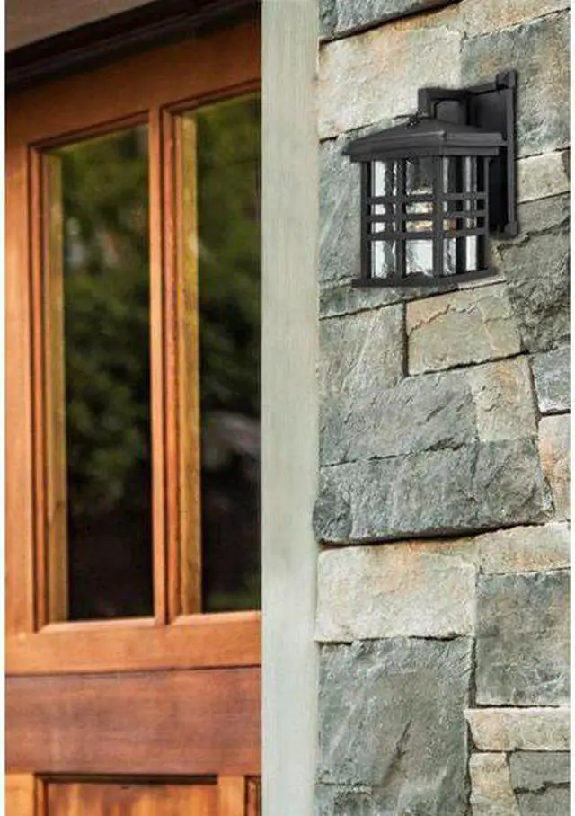 Alt view image 5 of 6 - Westinghouse 6204500 Caliste One Light Outdoor Wall Lantern with Dusk to Dawn Sensor, Textured Black
