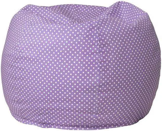 Alt view image 10 of 19 - Small Lavender Dot Bean Bag Chair for Kids and Teens